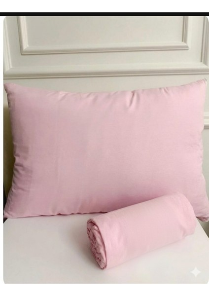 Pembe Düz Battal Boy Lastikli Çift Kişilik Çarşaf Seti (+2 Yastık Kılıfı) modelleri