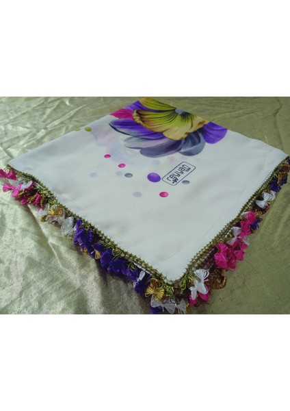 Cenk ve Reyhan Zarif ve Şık El Işi Iğne Oyalı Yazma/el Işi Iğne Yemeni/el Işi Tülbent/baş Örtüsü