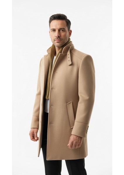 Erkek Slim Fit Kaşe Kaban – Çıkarılabilir Ribanalı Fermuarlı Yaka, S–xxl fiyatları