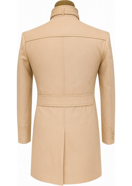 Erkek Slim Fit Kaşe Kaban – Çıkarılabilir Ribanalı Fermuarlı Yaka, S–xxl modelleri