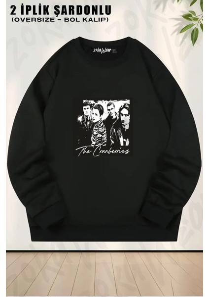 Unisex The Cranberries Baskılı Oversize Bisiklet Yaka Sweatshirt