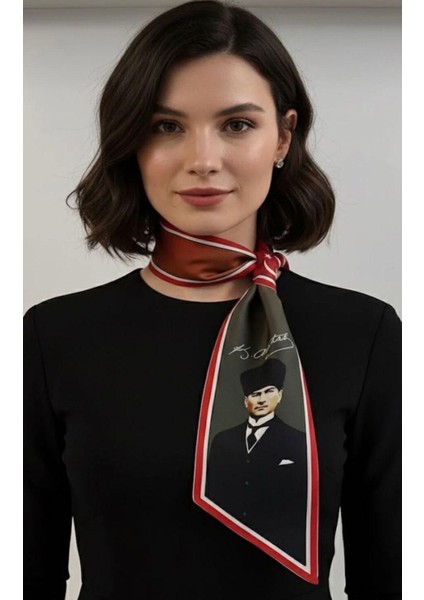 Atatürk Imzalı ve Silüetli Fular / Kravat Seti modelleri