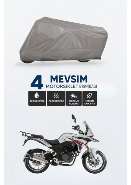 Benelli Trk 251 Motor Çadırı Uyumlu Motosiklet Brandası 4 Mevsim Su Geçirmez Motor Brandası