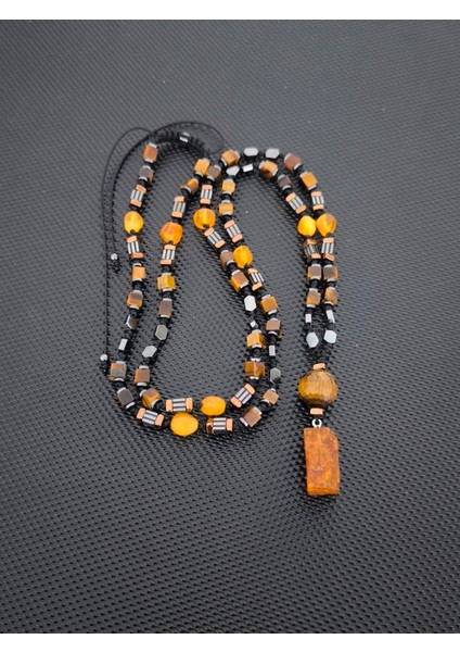 Natürel Serbest Kesim Baltık Damla Kehribar-Küp Kaplangözü(5-6 Mm)-Hematit Doğaltaş Kolye Takı Aksesuar Erkek Kolye modelleri