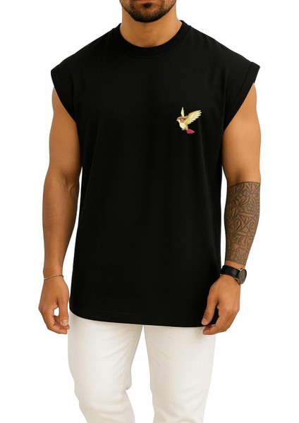 Oversize Pidgeotto Cep Baskılı Atlet