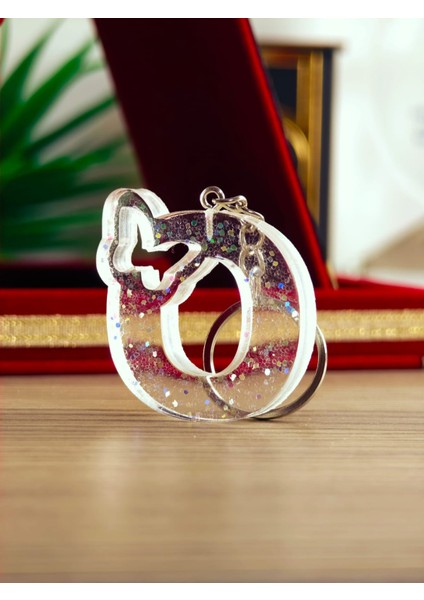 Harf Anahtarlık Kelebek Desenli Kişiye Özel Harf Anahtarlık El Yapımı Epoksi Anahtarlık Mağzamızda Bütün Harfler Mevcuttur indirimleri