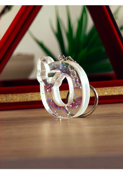 Harf Anahtarlık Kelebek Desenli Kişiye Özel Harf Anahtarlık El Yapımı Epoksi Anahtarlık Mağzamızda Bütün Harfler Mevcuttur