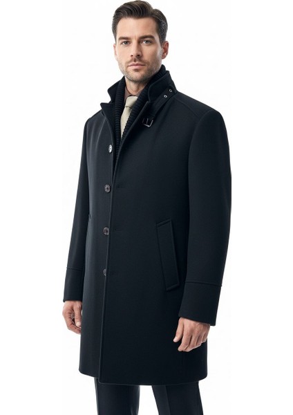 Erkek Slim Fit Kaşe Kaban – Çıkarılabilir Ribanalı Fermuarlı Yaka, S–xxl fiyatları