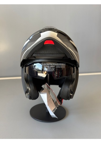 WS-202 Güneş Vizörlü Çene Açılır Kask Mblack L1 (Şeffaf Vizörlü)