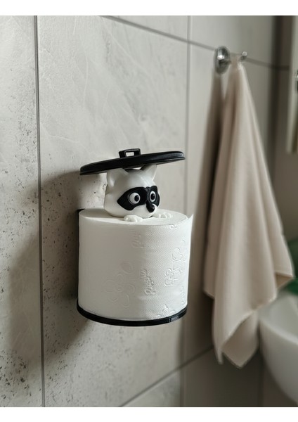 Rakun Tuvalet Kağıtlığı Peçetelik Tutacağı Tuvalet Kağıtlık Askısı Standı