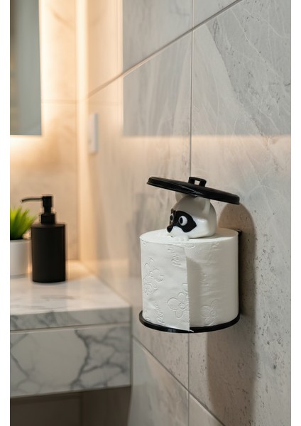 Rakun Tuvalet Kağıtlığı Peçetelik Tutacağı Tuvalet Kağıtlık Askısı Standı