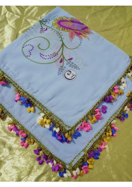 Cenk ve Reyhan Zarif ve Şık El Işi Iğne Oyalı Yazma/el Işi Iğne Yemeni/el Işi Tülbent/baş Örtüsü