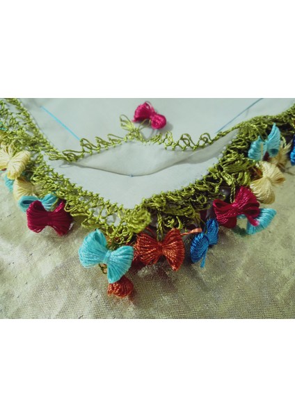 Cenk ve Reyhan Zarif ve Şık El Işi Iğne Oyalı Yazma/el Işi Iğne Yemeni/el Işi Tülbent/baş Örtüsü