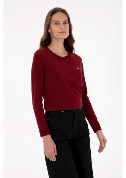 Kadın Bordo Kazak /triko 50313579-VR014