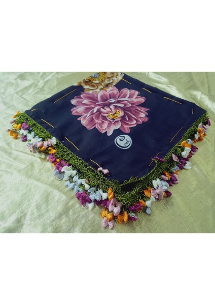 Cenk ve Reyhan Zarif ve Şık El Işi Iğne Oyalı Yazma/el Işi Iğne Yemeni/el Işi Tülbent/baş Örtüsü