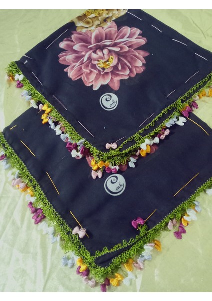 Cenk ve Reyhan Zarif ve Şık El Işi Iğne Oyalı Yazma/el Işi Iğne Yemeni/el Işi Tülbent/baş Örtüsü indirimleri