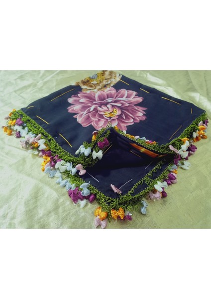 Cenk ve Reyhan Zarif ve Şık El Işi Iğne Oyalı Yazma/el Işi Iğne Yemeni/el Işi Tülbent/baş Örtüsü