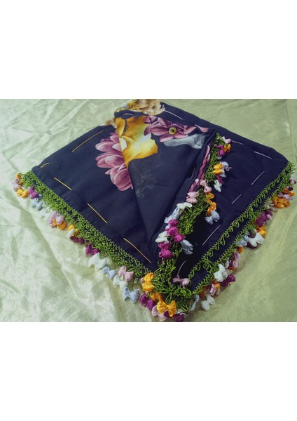 Cenk ve Reyhan Zarif ve Şık El Işi Iğne Oyalı Yazma/el Işi Iğne Yemeni/el Işi Tülbent/baş Örtüsü