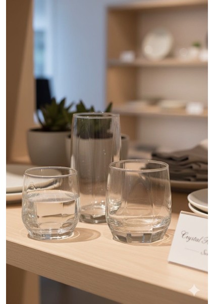 Diamond 18 Parça Meşrubat Bardak Seti Köşeli fırsatları