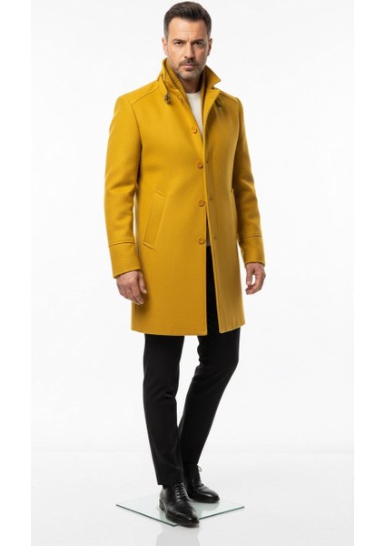 Erkek Slim Fit Kaşe Kaban – Çıkarılabilir Ribanalı Fermuarlı Yaka, S–xxl fiyatları