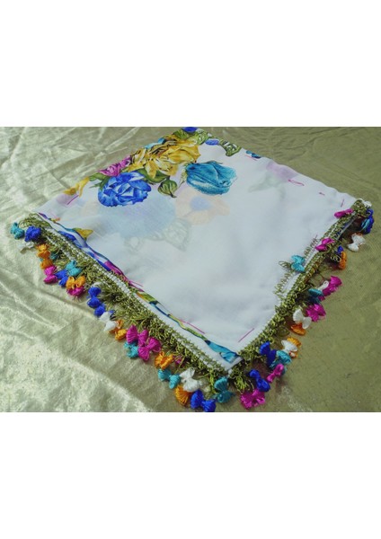 Cenk ve Reyhan Zarif ve Şık El Işi Iğne Oyalı Yazma/el Işi Iğne Yemeni/el Işi Tülbent/baş Örtüsü