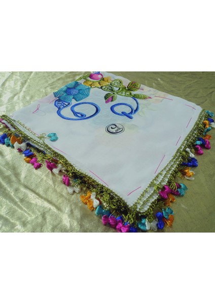 Cenk ve Reyhan Zarif ve Şık El Işi Iğne Oyalı Yazma/el Işi Iğne Yemeni/el Işi Tülbent/baş Örtüsü modelleri