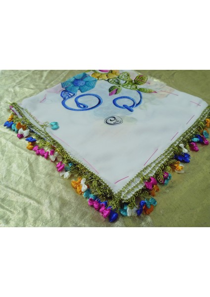 Cenk ve Reyhan Zarif ve Şık El Işi Iğne Oyalı Yazma/el Işi Iğne Yemeni/el Işi Tülbent/baş Örtüsü fırsatları