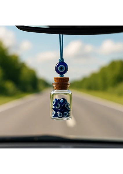 El Yapımı Nazar Boncuklu Araba Muskası Dikiz Aynası Süsü