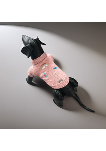 Kedi ve Köpek Için Simli Pembe Kazak modelleri