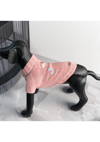 Kedi ve Köpek Için Simli Pembe Kazak