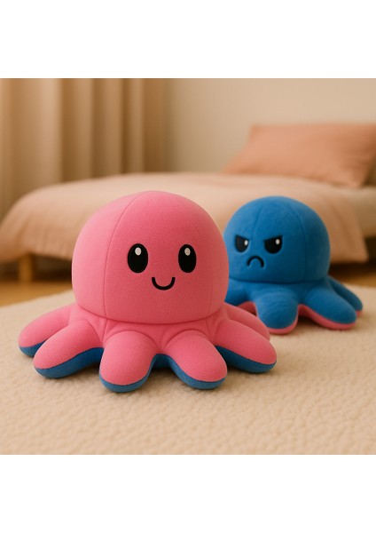 Mod Değiştiren Büyük Çift Taraflı Ahtapot Peluş Oyuncak - 2 Modlu Çift Renkli Oyuncak fiyatları