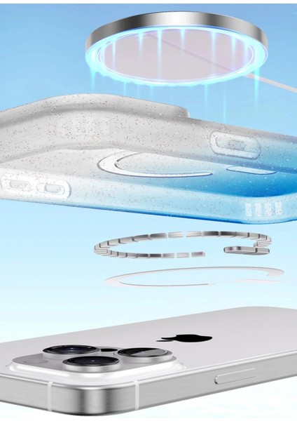 Ieg Apple iPhone 16 Pro Max Pummel Shiny Magsafe Kapak - Siyah modelleri