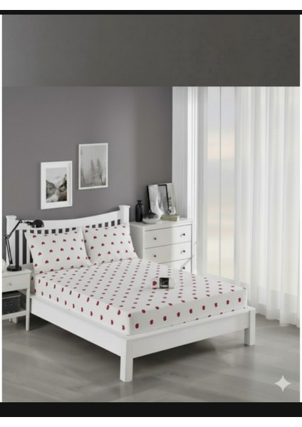 Kalp Battal Boy Lastikli Çift Kişilik Çarşaf Seti (+2 Yastık Kılıfı) indirimleri