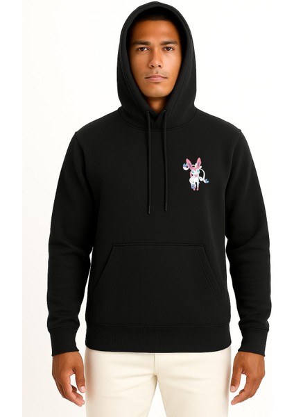 Kapüşonlu Sylveon Cep Baskılı Unisex Sweatshirt
