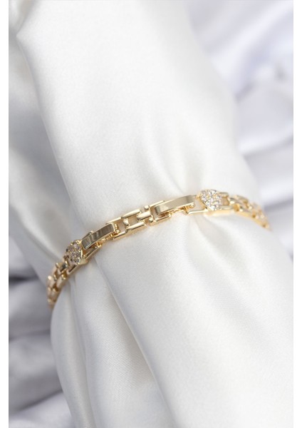 Kadın için Bileklik Künye Sarı Pirinç Prestij Kalpli Zincir fiyatları