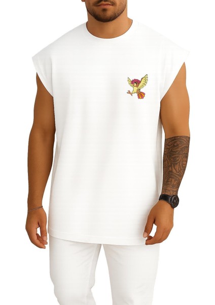 Oversize Pidgeotto Cep Baskılı Atlet