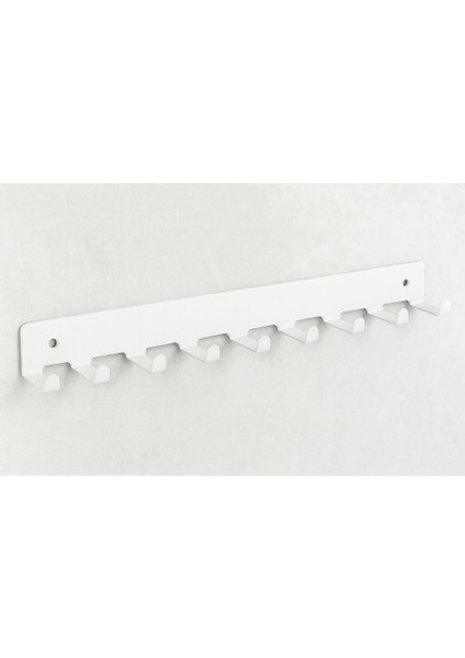 8 Kancalı Metal Askılık – Siyah Çok Amaçlı Kapı Arkası & Dolap Içi Düzenleyici