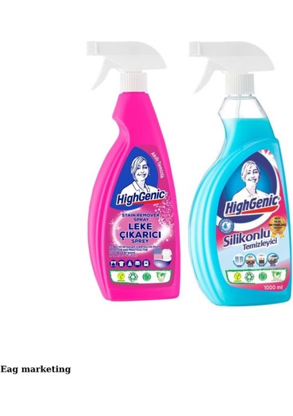 Leke Çıkartıcı Sprey 750 Ml+ Silikonlu Temizleyici 1000 ml