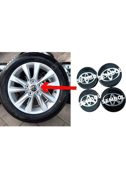 Toyota Jant Göbeği 58/55 55 mm Yuva 4lü Set (YUVA İÇ ÇAPI 5.5 SANTİMSE UYUMLUDUR)