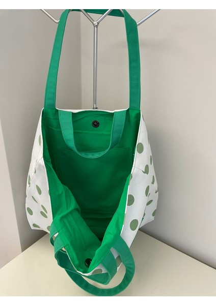 Pamuk/polyester Kumaş Totebag Çanta-Mint Yeşil Puanlı fırsatları