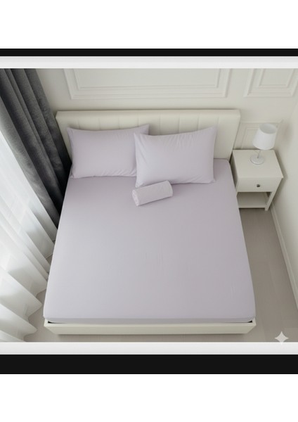 Mor Düz Battal Boy Lastikli Çift Kişilik Çarşaf Seti (+2 Yastık Kılıfı) fiyatları