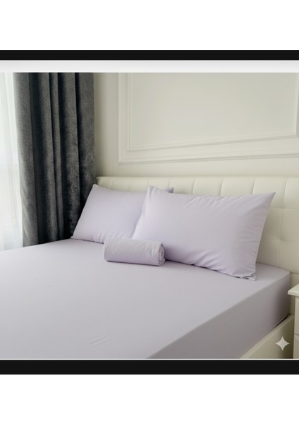 Mor Düz Battal Boy Lastikli Çift Kişilik Çarşaf Seti (+2 Yastık Kılıfı) indirimleri