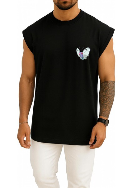 Oversize Butterfly Cep Baskılı Atlet