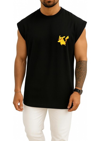 Oversize Pikachu Cep Baskılı Atlet
