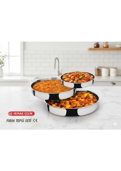 Irmak Çelik 3 Lü Fırın Tepsi