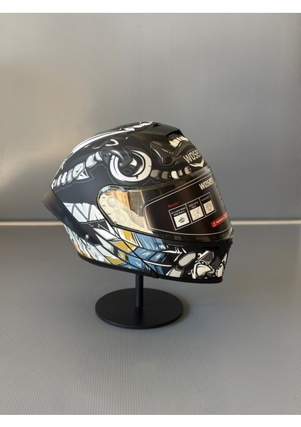 WS-202 Güneş Vizörlü Çene Açılır Kask Mblack M1 (Şeffaf Vizörlü)