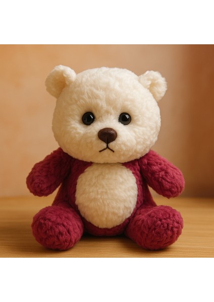 Hughua Sevimli Teddy Bear - Yumuşak Dokulu Hediyelik - Çıkarılabilir Sevimli Şapkası ile - 30 cm