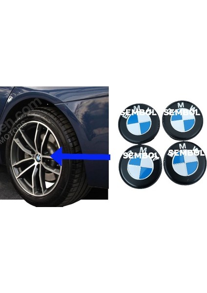 Bmw Jant Göbeği 58/55 55 mm Yuva 4lü Set (YUVA İÇ ÇAPI 5.5 SANTİMSE UYUMLUDUR)