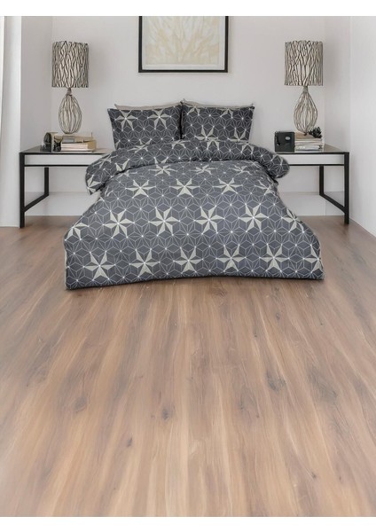 Almira Geometrik Desenli Çift Kişilik Pamuklu Nevresim Takımı