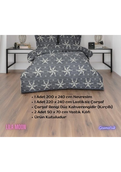 Almira Geometrik Desenli Çift Kişilik Pamuklu Nevresim Takımı fiyatları